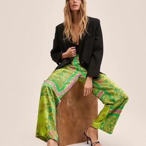 Satin printed pants